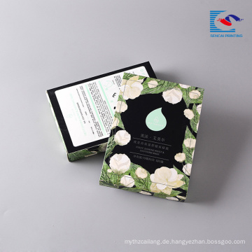 Logo gedruckt Kosmetik Verpackung Papier Geschenkbox für Gesichtsmaske